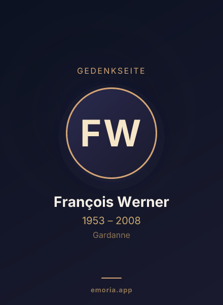 Gedenkportrait von François Werner
