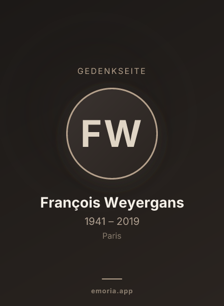 Gedenkportrait von François Weyergans