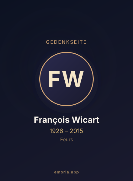 Gedenkportrait von François Wicart