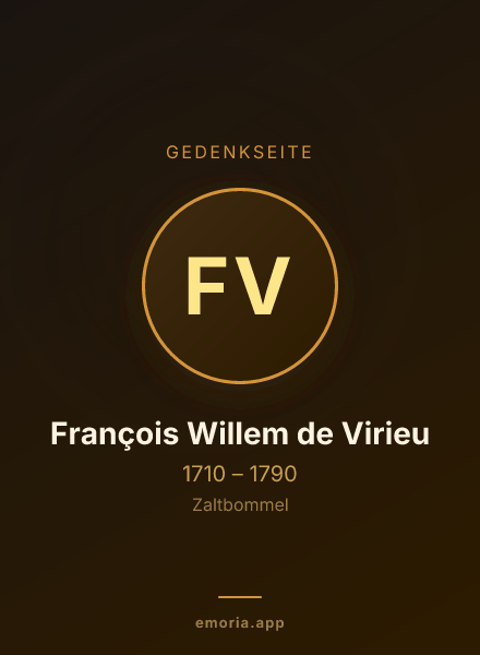 Gedenkportrait von François Willem de Virieu