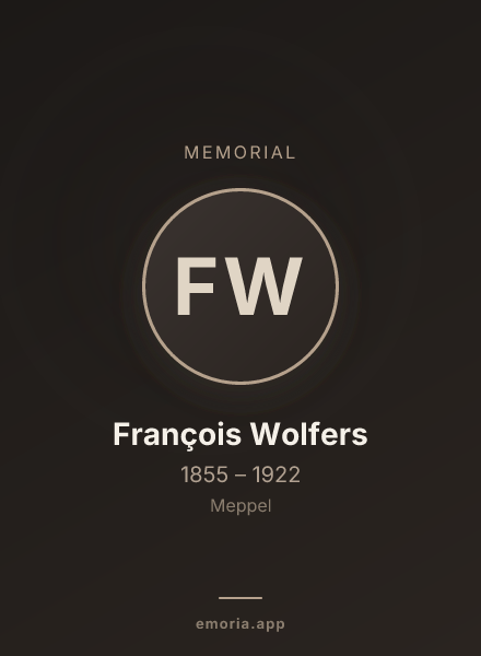 Memorial portrait of François Wolfers