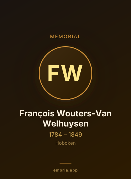 Memorial portrait of François Wouters-Van Welhuysen