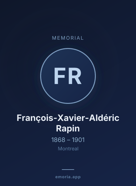 Memorial portrait of François-Xavier-Aldéric Rapin