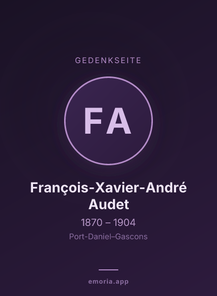 Gedenkportrait von François-Xavier-André Audet