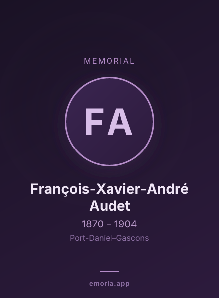 Memorial portrait of François-Xavier-André Audet