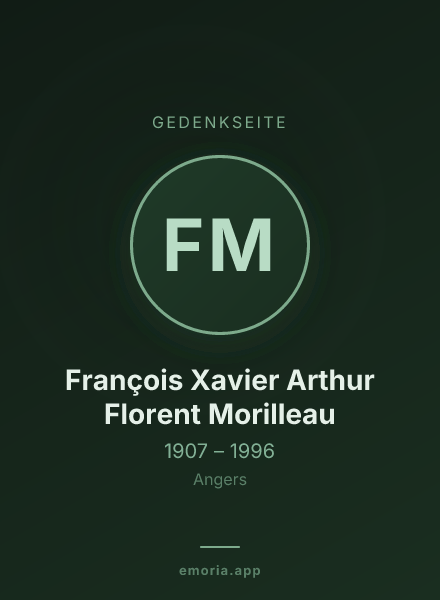 Gedenkportrait von François Xavier Arthur Florent Morilleau