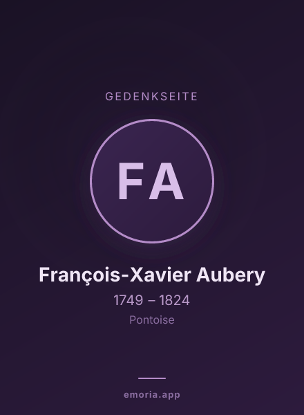 Gedenkportrait von François-Xavier Aubery