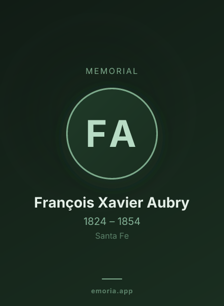 Memorial portrait of François Xavier Aubry