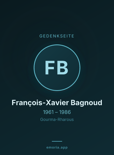 Gedenkportrait von François-Xavier Bagnoud