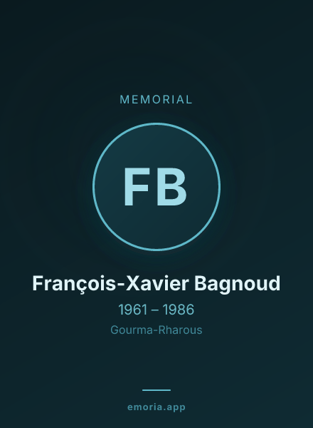 Memorial portrait of François-Xavier Bagnoud
