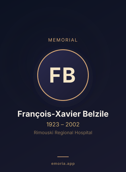 Memorial portrait of François-Xavier Belzile