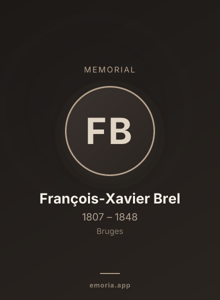 Memorial portrait of François-Xavier Brel