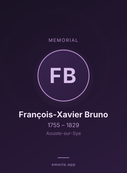 Memorial portrait of François-Xavier Bruno