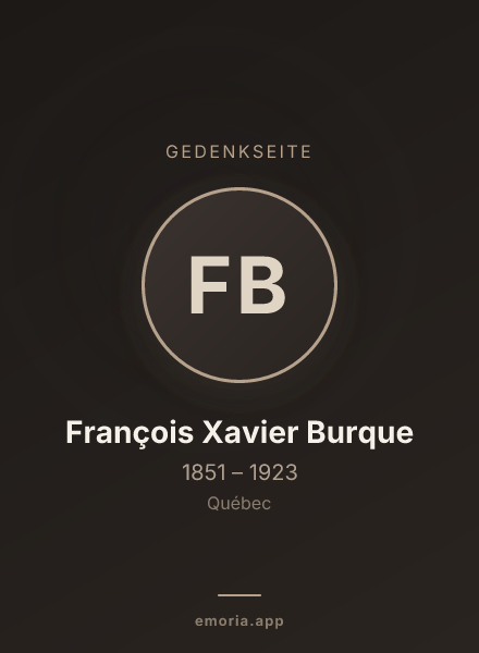 Gedenkportrait von François Xavier Burque
