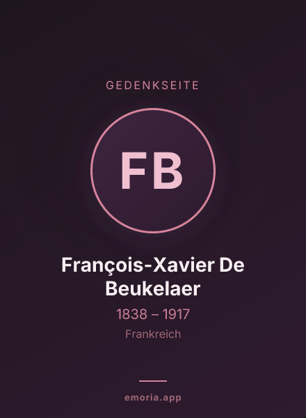 Gedenkportrait von François-Xavier De Beukelaer