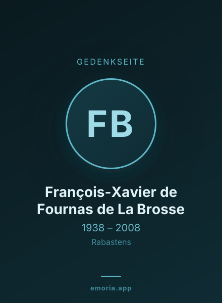 Gedenkportrait von François-Xavier de Fournas de La Brosse