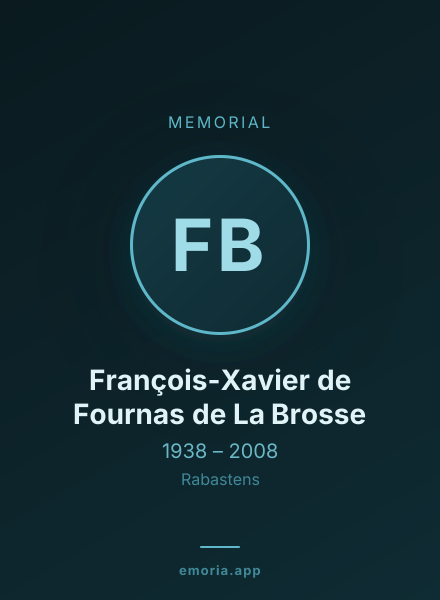Memorial portrait of François-Xavier de Fournas de La Brosse
