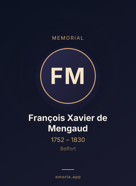 Memorial portrait of François Xavier de Mengaud