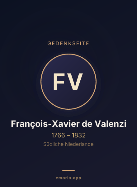 Gedenkportrait von François-Xavier de Valenzi