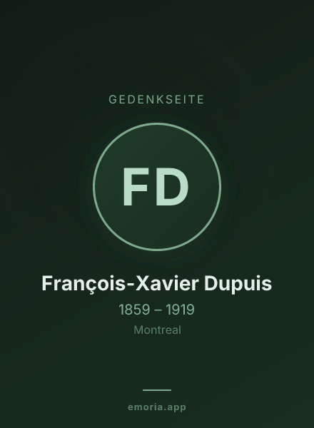 Gedenkportrait von François-Xavier Dupuis
