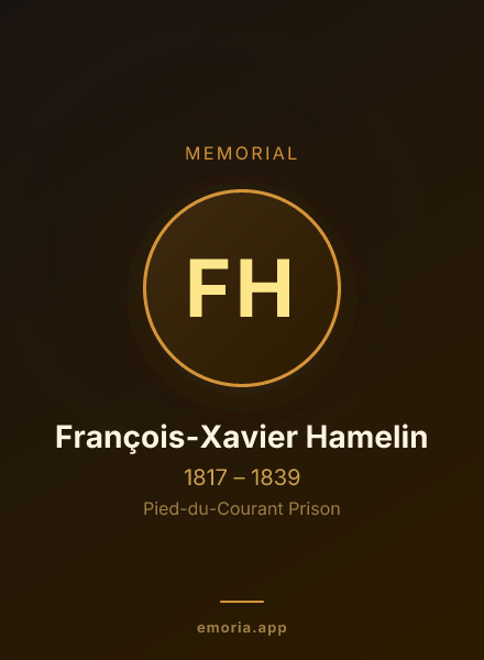 Memorial portrait of François-Xavier Hamelin