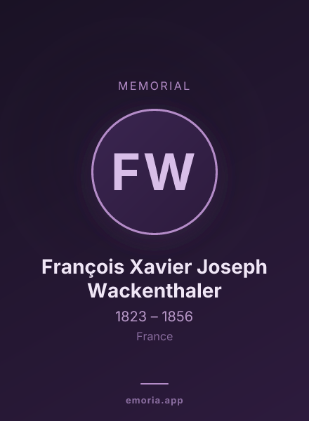 Memorial portrait of François Xavier Joseph Wackenthaler