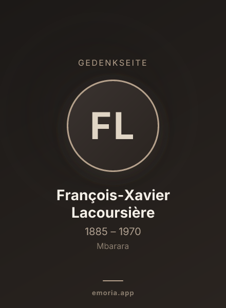 Gedenkportrait von François-Xavier Lacoursière
