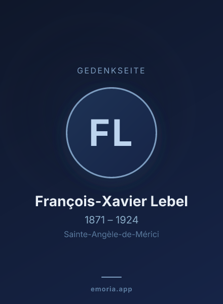 Gedenkportrait von François-Xavier Lebel