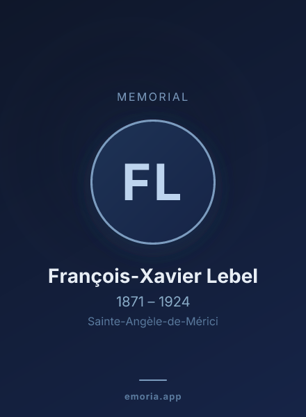 Memorial portrait of François-Xavier Lebel