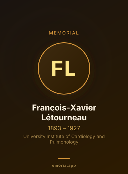 Memorial portrait of François-Xavier Létourneau