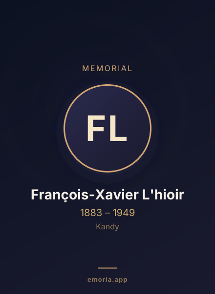 Memorial portrait of François-Xavier L'hioir