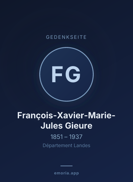 Gedenkportrait von François-Xavier-Marie-Jules Gieure