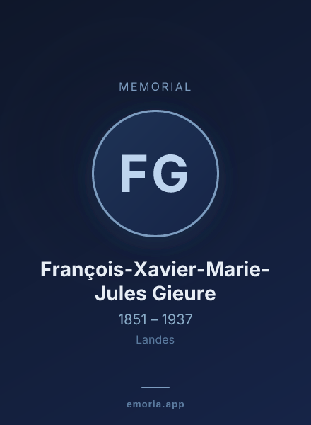 Memorial portrait of François-Xavier-Marie-Jules Gieure
