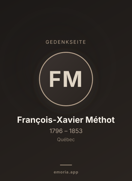 Gedenkportrait von François-Xavier Méthot
