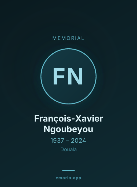 Memorial portrait of François-Xavier Ngoubeyou