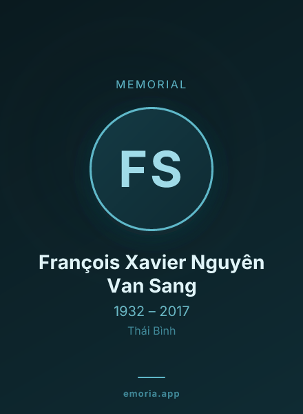 Memorial portrait of François Xavier Nguyên Van Sang