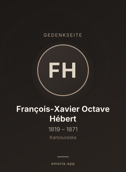 Gedenkportrait von François-Xavier Octave Hébert