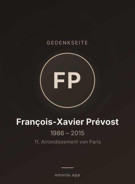 Gedenkportrait von François-Xavier Prévost