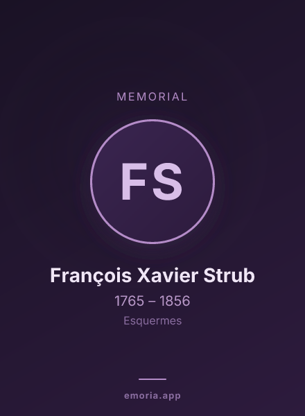 Memorial portrait of François Xavier Strub