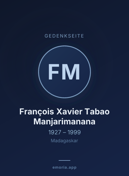 Gedenkportrait von François Xavier Tabao Manjarimanana