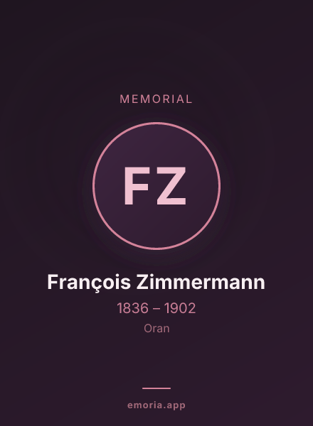 Memorial portrait of François Zimmermann