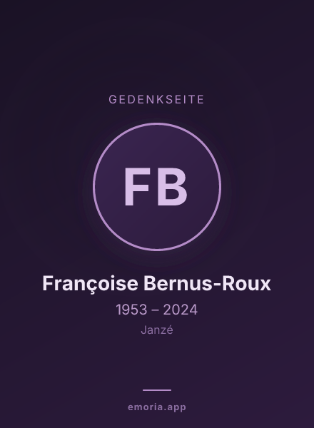 Gedenkportrait von Françoise Bernus-Roux