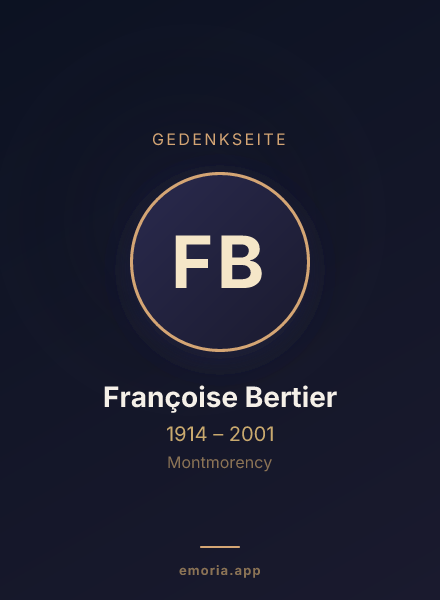 Gedenkportrait von Françoise Bertier