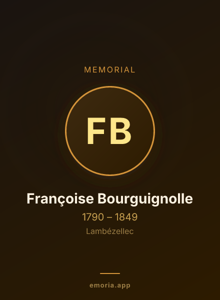 Memorial portrait of Françoise Bourguignolle