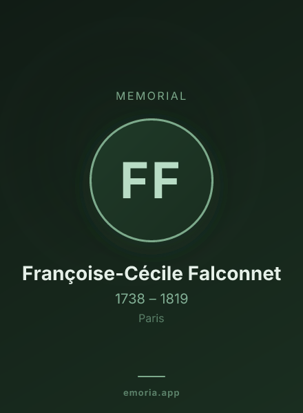 Memorial portrait of Françoise-Cécile Falconnet