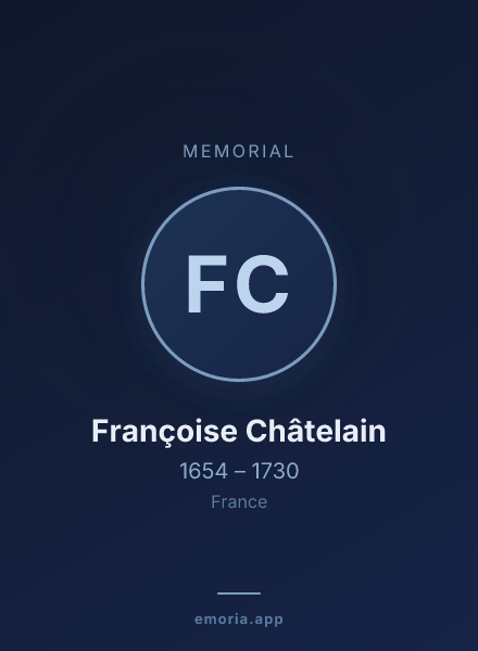 Memorial portrait of Françoise Châtelain