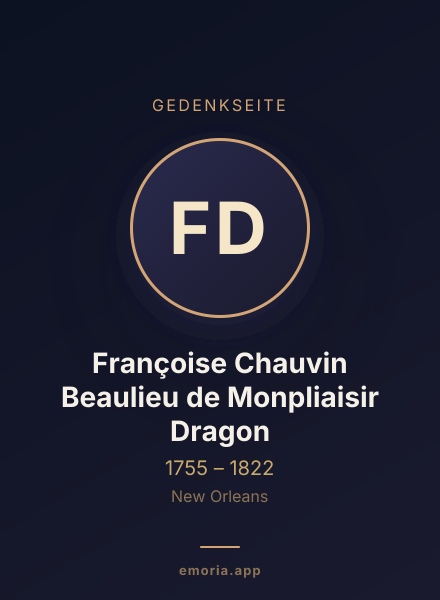 Gedenkportrait von Françoise Chauvin Beaulieu de Monpliaisir Dragon