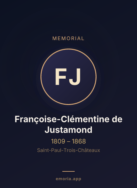 Memorial portrait of Françoise-Clémentine de Justamond