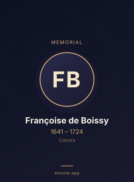 Memorial portrait of Françoise de Boissy