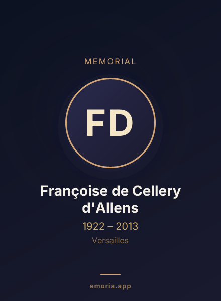 Memorial portrait of Françoise de Cellery d'Allens